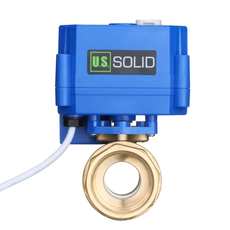 U.S. Solid Motorized Ball Valve- 1" Brass Ball Valve with Manual Function, Standard Port, 9-24V AC/DC and 2 Wire Auto Return Setup - Image 5